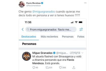 Flavio Mendoza hizo un fuerte descargo luego de que trascendieran los tuits de Migue Granados