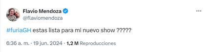 Flavio Mendoza quiere a Furia para su nuevo show (Foto: Captura X/@flaviomendoza)