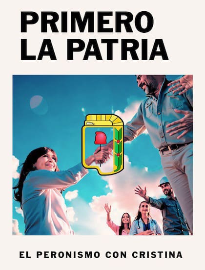 Flayer de la campaña interna de Cristina Kirchner en el PJ, que se convertirá en un afiche callejero