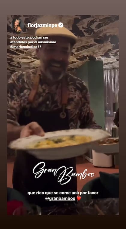 Flor Jazmín compartió los platos que degustaron