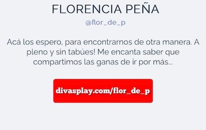 Flor Peña compartió su perfil en "Divas Play"