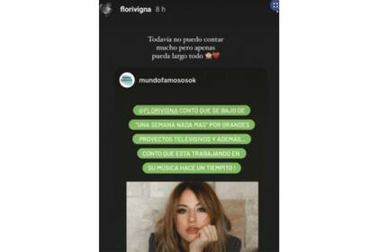 Flor Vigna desmintió rumores de embarazo y aseguró que está enfocada en su música