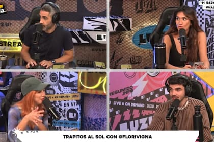 Flor Vigna estuvo en Nadie dice nada y le preguntó a Momi Giardina si tuvo algo con Marcelo Tinelli (Foto: Captura de video / Luzu TV)