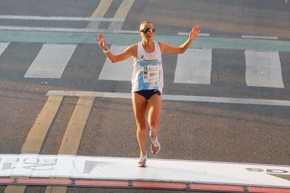 Florencia Borelli, en la Media Maratón de Buenos Aires. 21 Km. en Palermo