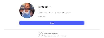 Florencia Facch tiene la cuenta de Instagram privada, pero ya posee 11.000 seguidores