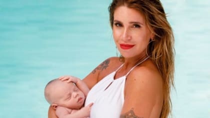 Florencia Peña junto a su hijo Felipe