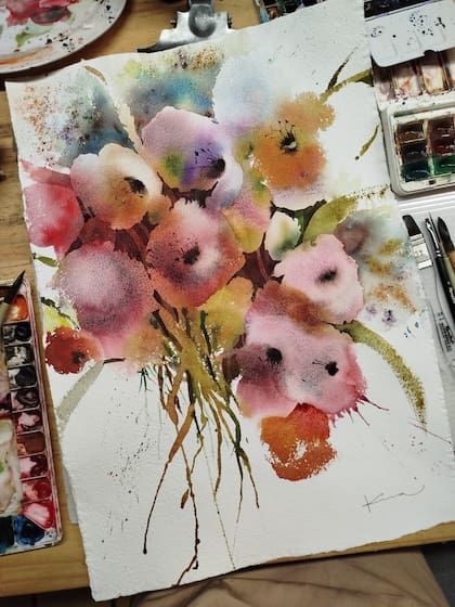 "Flores del sendero" (2025), obra de Kira Mamontoff, líder del grupo