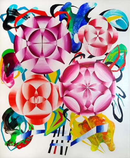 Flores Geométricas de Alfredo Londaibere en Nora Fisch