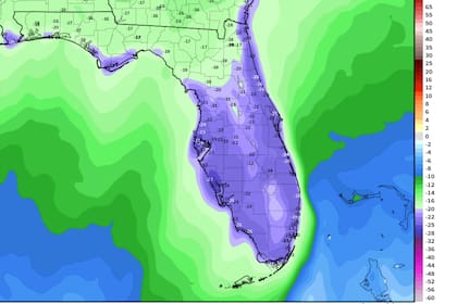 Así afectará el frente frío a Florida