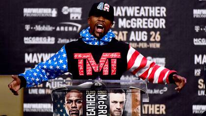 Floyd Mayweather, el día del anuncio de la pelea con McGregor