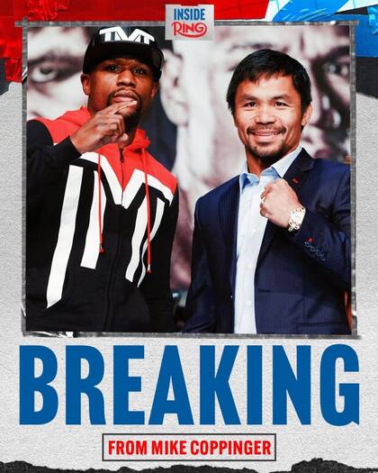 Floyd Mayweather vs. Manny Pacquiao podrían enfrentarse en un evento producido por Netflix, según Ring Magazine (X/@MikeCoppinger)