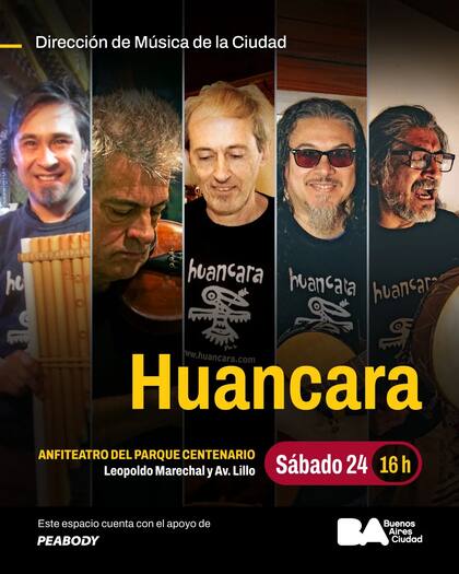 Folklore andino en vivo con entrada libre en el Parque Centenario