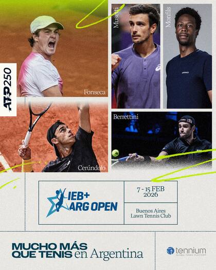 Fonseca, Monfils, Musetti, Berrettini y Cerúndolo, los primeros confirmados para el ATP de Buenos Aires 2026