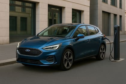 Ford y Renault fabricarán en conjunto un auto eléctrico para el mercado europeo (imagen ilustrativa generada con inteligencia artificial)