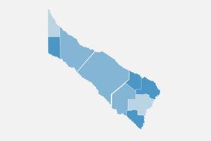 El mapa de los resultados en tiempo real, distrito por distrito