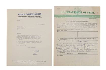 Formulario de pedido de certificado de nacimiento escrito por Jimi Hendrix