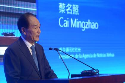 El presidente de la agencia de noticias oficial china, Xinhua, Cai Mingzhao.