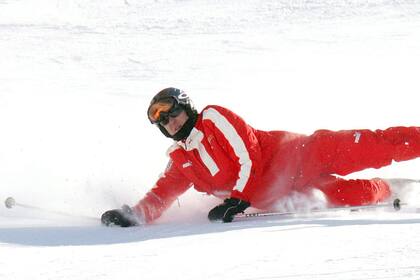Foto de archivo de Schumacher en la nieve
