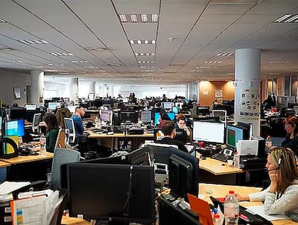 Foto de archivo de un Call Center en Madrid.E.M.