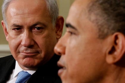 Benjamin Netanyahu junto a Barack Obama, con quien no tuvo una buena relación (Archivo)