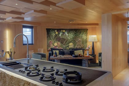 Grifería monocomando alta FR412.02/K5 (FV) sobre pileta de acero (Johnson Acero).