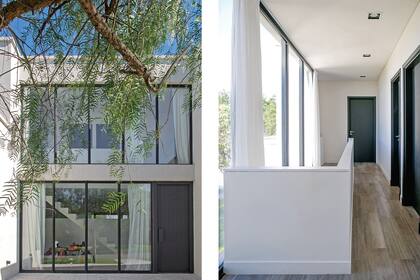 En la planta alta, tres cuartos y dos baños miran hacia el contrafrente.