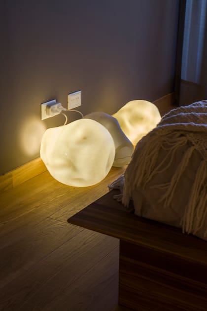 Obras de vidrio soplado de Ana Manghi.