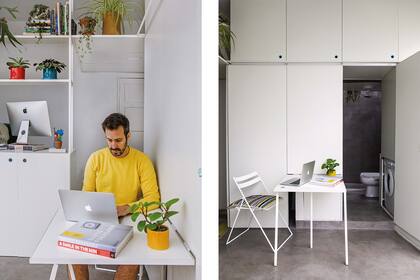 Un detalle vistoso y sustentable, todas las puertas tienen tiradores turquesa de plástico reciclado de Proyecto Mutan.