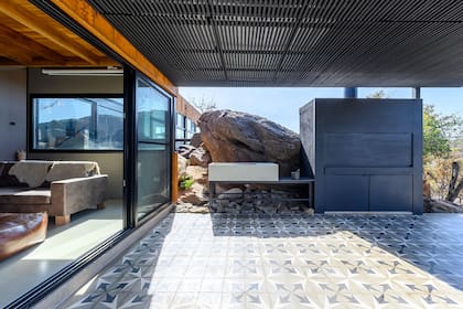 Los mosaicos calcáreos se diseñaron especialmente para la terraza.