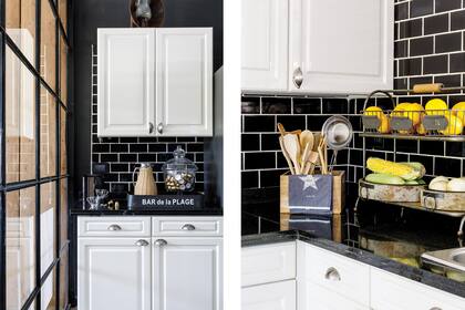 Canastos con verduras (Walmart). Bacha (Johnson Acero). Grifería (FV).