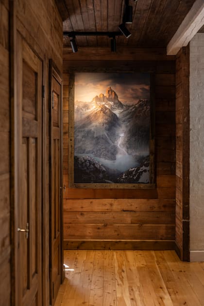 Foto de Woloch del Fitz Roy, elegida especialmente por Yvon Chouinard (el fundador de la marca Patagonia) para esta nueva tienda.
