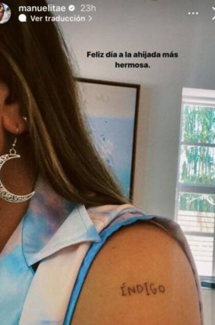 Foto dedicada a su ahijada