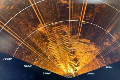 Foto del barco encontrado por Tim Wollak y su hija en Wisconsin