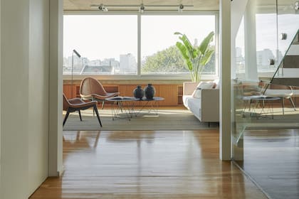 Vista desde el acceso del depto. Lámparas (Huup iluminación).