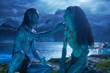 Foto entregada por Disney que muestra una escena de "Avatar: Fire and Ash" (20th Century Studios/Disney via AP)