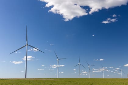 Foto ilustrativa de un parque eólico