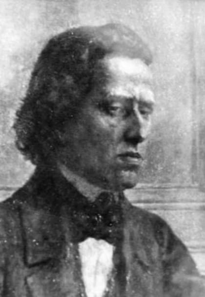 Foto inédita de Chopin descubierta en 2017 que pudo haberse tomado en 1847 por el fotógrafo francés Louis-Augusste Bisson, en su estudio de París