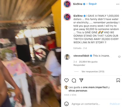 Foto: Instagram de @6ix9ine