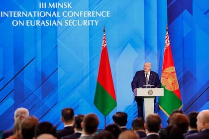 Foto suministrada por el Servicio de Prensa de la Presidencia de Bielorrusia: el presidente bielorruso, Alexander Lukashenko, en Minsk, Bielorrusia, el 28 de octubre del 2025