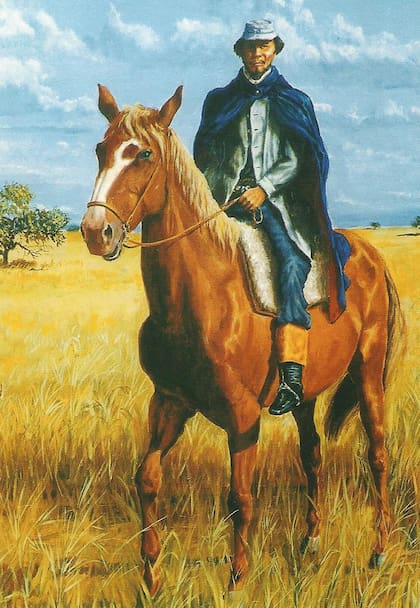 Fotografía del óleo de Nicolás Denis, realizado por Jorge Frutos, artista plástico de San Jerónimo Norte