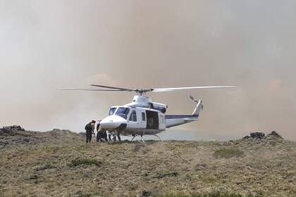 Fotografías del helicóptero accidentado, tomadas un día antes de la tragedia en Aluminé