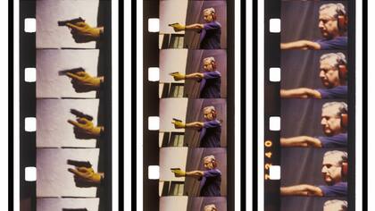 Fotogramas de la secuencia del disparo