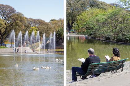La laguna artificial es uno de los spots preferidos en este inmenso parque