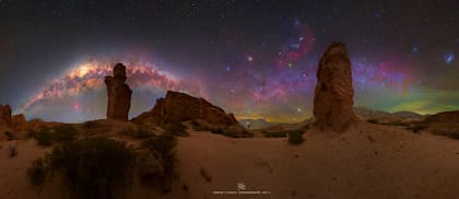Dos Vías Lácteas en una astrofotografía hecha en la Quebrada de las Flechas
