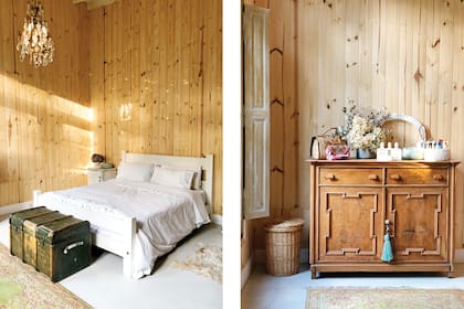 El cuarto principal, simple y acogedor. Con pocos muebles, pero gran efecto.