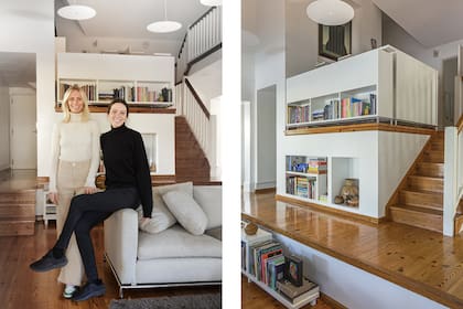 Solana Rutenberg y Michelle Daniel, de SRMD Arquitectura. En cada muro que lo permitiera, hicieron nichos para seguir sumando bibliotecas y exponer objetos.