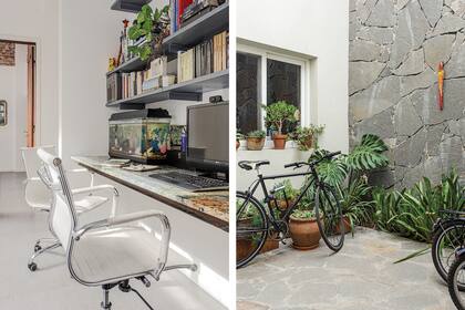 Sillas ‘Aluminum’ blancas, más lindas que las típicas de oficina para un espacio altamente visible.