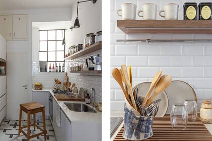 La colocacin de estantes, repisas, cmodas o de armarios empotrados ayudan a optimizar los ambientes de la casa y dan ms sensacin de apertura. (Estantes Sticotti).