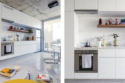 Valentina disfruta cocinar tanto para ella como para otros. El equipamiento se mantuvo sin cambios y fue tomando forma y color con los elementos de uso diario.