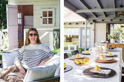 En la mesa, platos de madera (MG Platos). Individuales de cuero (Las Cabrera). Vajilla y servilletas (Estudio Dado).